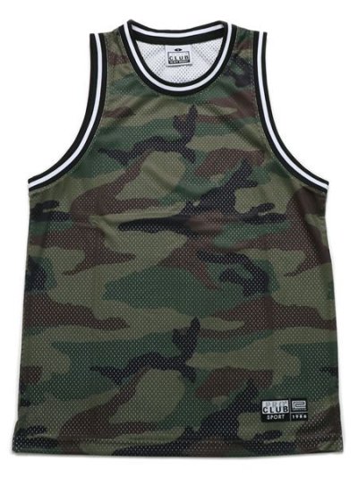 画像1: PRO CLUB CAMO CLASSIC BASKETBALL JERSEY GRN CAMO