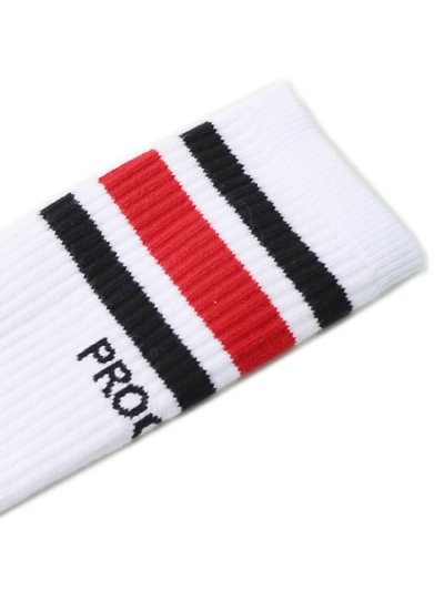 画像3: PRO CLUB STRIPE CREW SOCK WHITE/RED/BLACK