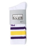 PRO CLUB STRIPE CREW SOCK WHITE/YELLOW/PURPLE