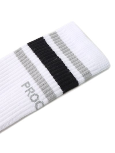 画像3: PRO CLUB STRIPE CREW SOCK WHITE/BLACK/GREY