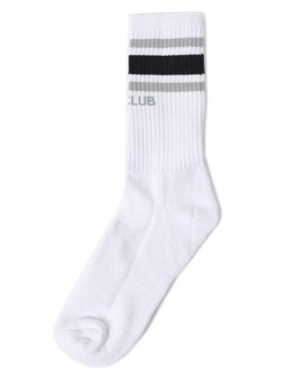 画像2: PRO CLUB STRIPE CREW SOCK WHITE/BLACK/GREY