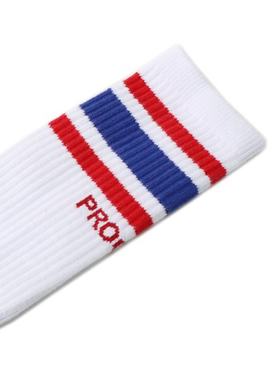 画像3: PRO CLUB STRIPE CREW SOCK WHITE/ROYAL/RED