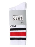 PRO CLUB STRIPE CREW SOCK WHITE/RED/BLACK