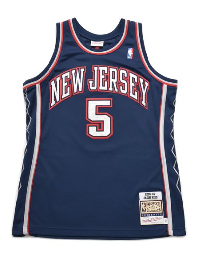 画像1: 【送料無料】MITCHELL & NESS AUTHENTIC JERSEY NETS 06-07 #5 J.KIDD