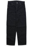 【送料無料】PRISON BLUES DOUBLE KNEE RINSED BLACK WORK JEAN