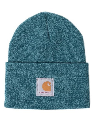 画像1: CARHARTT ACRYLIC WATCH HAT-TIDAL/BLUE SPRUCE MARL