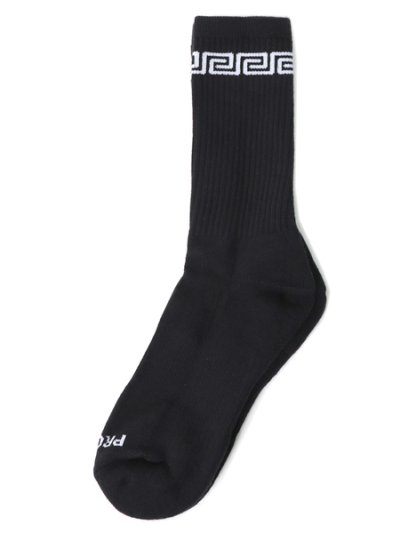 画像2: PRO CLUB LINK CREW SOCKS BLACK/WHITE