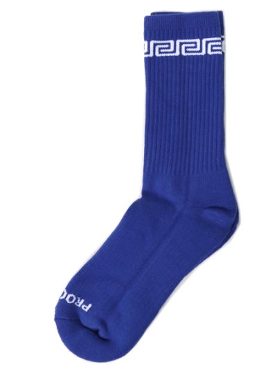 画像2: PRO CLUB LINK CREW SOCKS ROYAL/WHITE