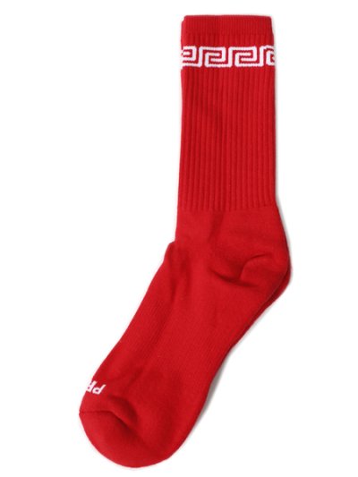 画像2: PRO CLUB LINK CREW SOCKS RED/WHITE