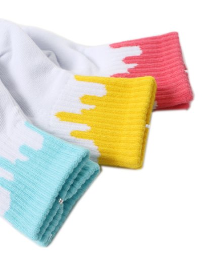 画像2: 【KIDS】LIXTICK BABY DRIP SOCKS 3P CORAL/YELLOW/M.BLUE