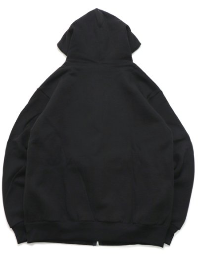 画像2: 【送料無料】LOS ANGELES APPAREL 14oz HEAVY FLEECE HOODED ZIP UP-BLACK