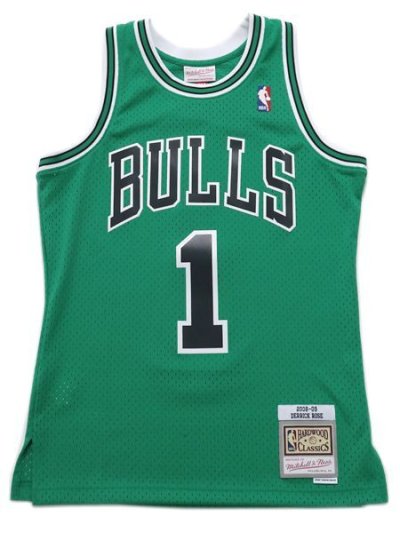 画像1: 【送料無料】MITCHELL & NESS SWINGMAN JERSEY BULLS 08 #1 DERRICK ROSE