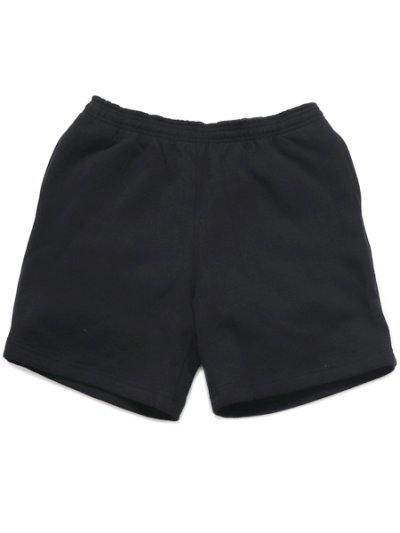 画像1: LOS ANGELES APPAREL 14oz HEAVY FLEECE MID SHORT-BLACK