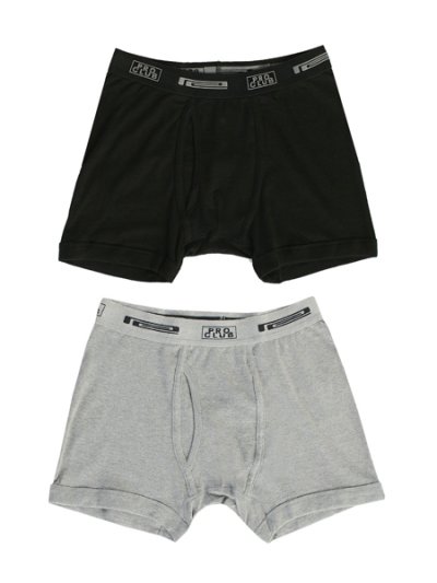 画像1: PRO CLUB 2P COMFORT SOFT COTTON BOXER BRIEF BK/HG