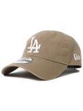 NEW ERA 9TWENTY CLOTH STRAP WASHED DODGERS KH/WH