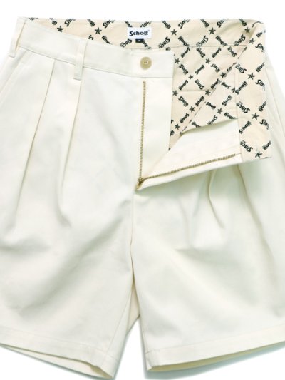 画像3: SCHOTT DOUBLE PLEATED T/C SHORTS KINARI