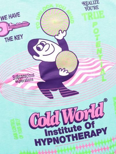 画像4: 【MEGA SALE】COLD WORLD FROZEN GOODS HYPNOTIZED MINDS TEE CELADON