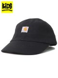 【KIDS】CARHARTT KIDS CANVAS CAP-CAVIAR BLACK