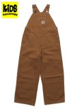 【KIDS】CARHARTT KIDS CHILD CANVAS BIB OVERALL-C.BROWN