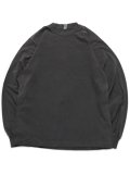 LOS ANGELES APPAREL 6.5oz GARMENT DYED CREW L/S TEE-V.BLACK