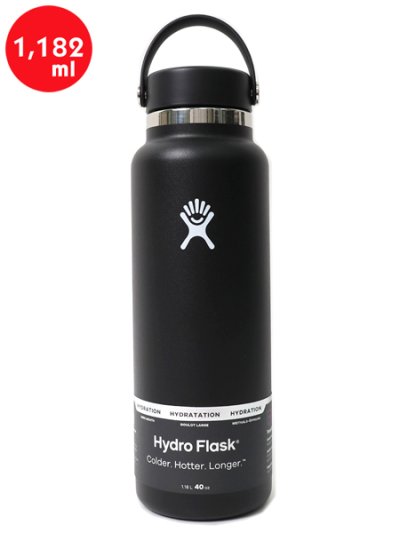 画像1: Hydro Flask HYDRATION 40 OZ WIDE MOUTH-BLACK