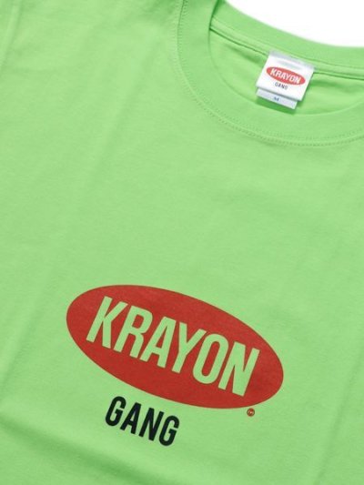 画像3: 【SALE】KRAYON GANG OVAL LOGO TEE LIGHT GREEN