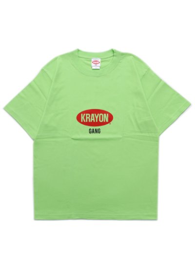 画像1: 【MEGA SALE】KRAYON GANG OVAL LOGO TEE LIGHT GREEN
