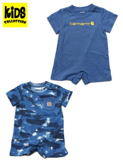 画像1: 【MEGA SALE】【KIDS】CARHARTT KIDS INF ROMPER 2P SET-BRIGHT COBALT