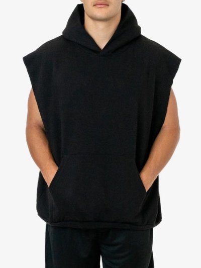 画像7: 【SALE】LOS ANGELES APPAREL 14oz HEAVY FLEECE NS HOODED PULLOVER-BLK
