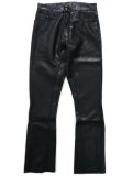 【送料無料】mnml B169 LEATHER FLARE DENIM BLACK