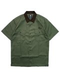 【SALE】DICKIES V.ALVAREZ BLOCK COLLAR WORK SHIRT MIL.GR