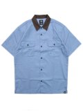 【SALE】DICKIES V.ALVAREZ BLOCK COLLAR WORK SHIRT GULF B