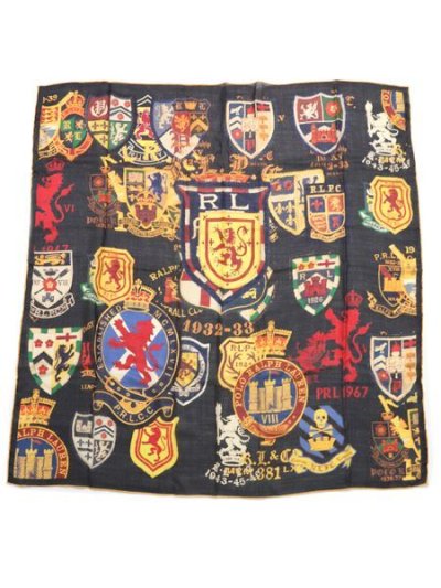 画像1: 【送料無料】POLO RALPH LAUREN OVERLAPPING PATCHES SCARF