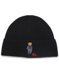 POLO RALPH LAUREN DENIM BEAR RIB KNIT BEANIE