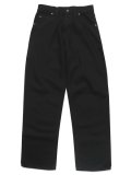 【送料無料】PRISON BLUES BLACK RINSED BASIC RELAXED FIT JEAN