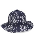 【SALE】KANGOL PAISLEY WIDE BRIM CASUAL-DARK BLUE/WHITE