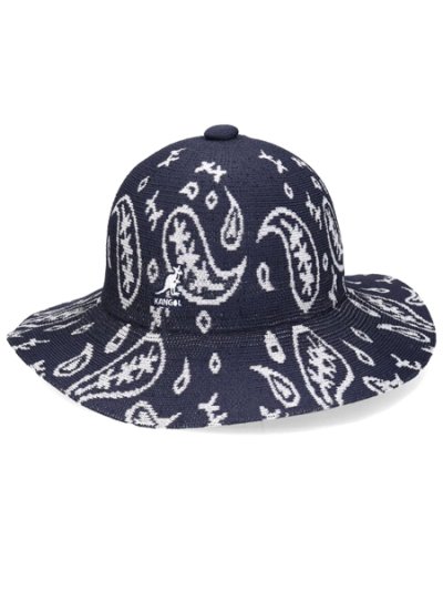 画像1: 【SALE】KANGOL PAISLEY WIDE BRIM CASUAL-DARK BLUE/WHITE