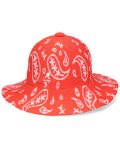 【SALE】KANGOL PAISLEY WIDE BRIM CASUAL-CHERRY GLOW/WHT