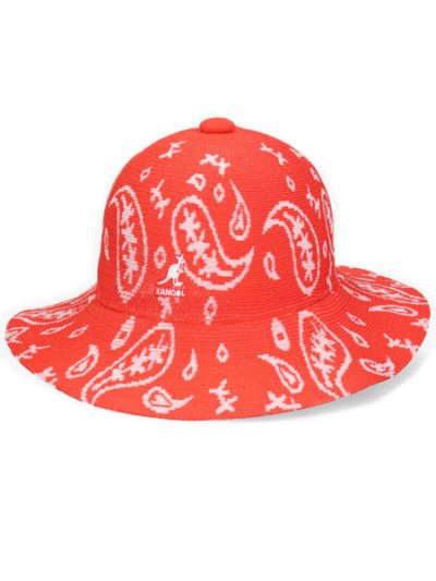 画像1: 【SALE】KANGOL PAISLEY WIDE BRIM CASUAL-CHERRY GLOW/WHT