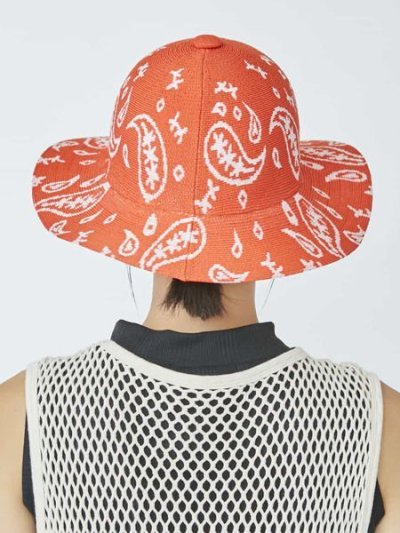 画像2: 【SALE】KANGOL PAISLEY WIDE BRIM CASUAL-CHERRY GLOW/WHT
