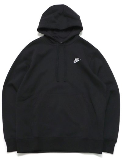 画像1: NIKE CLUB PULLOVER BB HOODIE-BLACK/WHITE