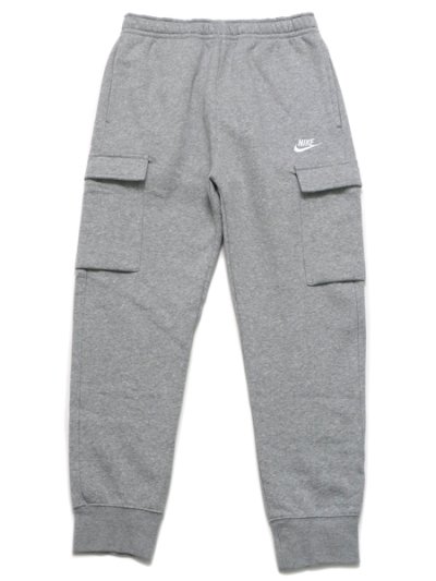 画像1: NIKE CLUB BB CARGO PANT-DK GREY HEATHER/WHITE