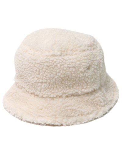 画像1: NEW HATTAN BOA FLEECE BUCKET HAT-OFF WHITE