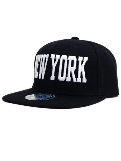 画像1: 【SALE】MU:KA: HEADWEAR NEW YORK SNAPBACK CAP BLACK