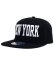 画像1: 【SALE】MU:KA: HEADWEAR NEW YORK SNAPBACK CAP BLACK (1)