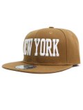 【SALE】MU:KA: HEADWEAR NEW YORK SNAPBACK CAP TAN