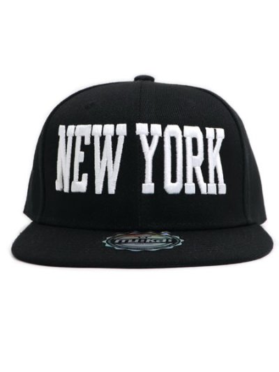 画像2: 【SALE】MU:KA: HEADWEAR NEW YORK SNAPBACK CAP BLACK