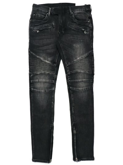 画像1: 【送料無料】mnml M14 STRETCH DENIM BLACK