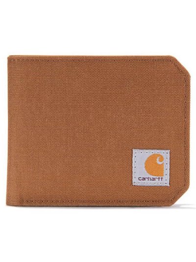 画像1: CARHARTT NYLON DUCK BIFOLD WALLET-C.BROWN