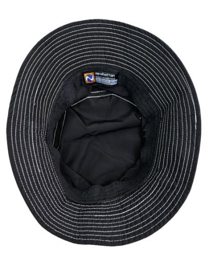 画像3: NEW HATTAN WHITE STITCHING POLY BUCKET HAT